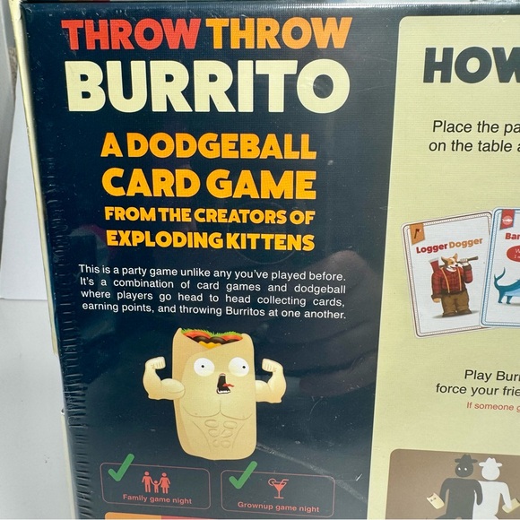 NWT. THROW THROW BURRITO. The world's first dodgeball card game. - Picture 9 of 12